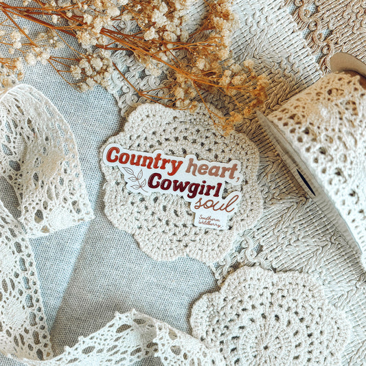 Country Heart Cowgirl Soul Sticker