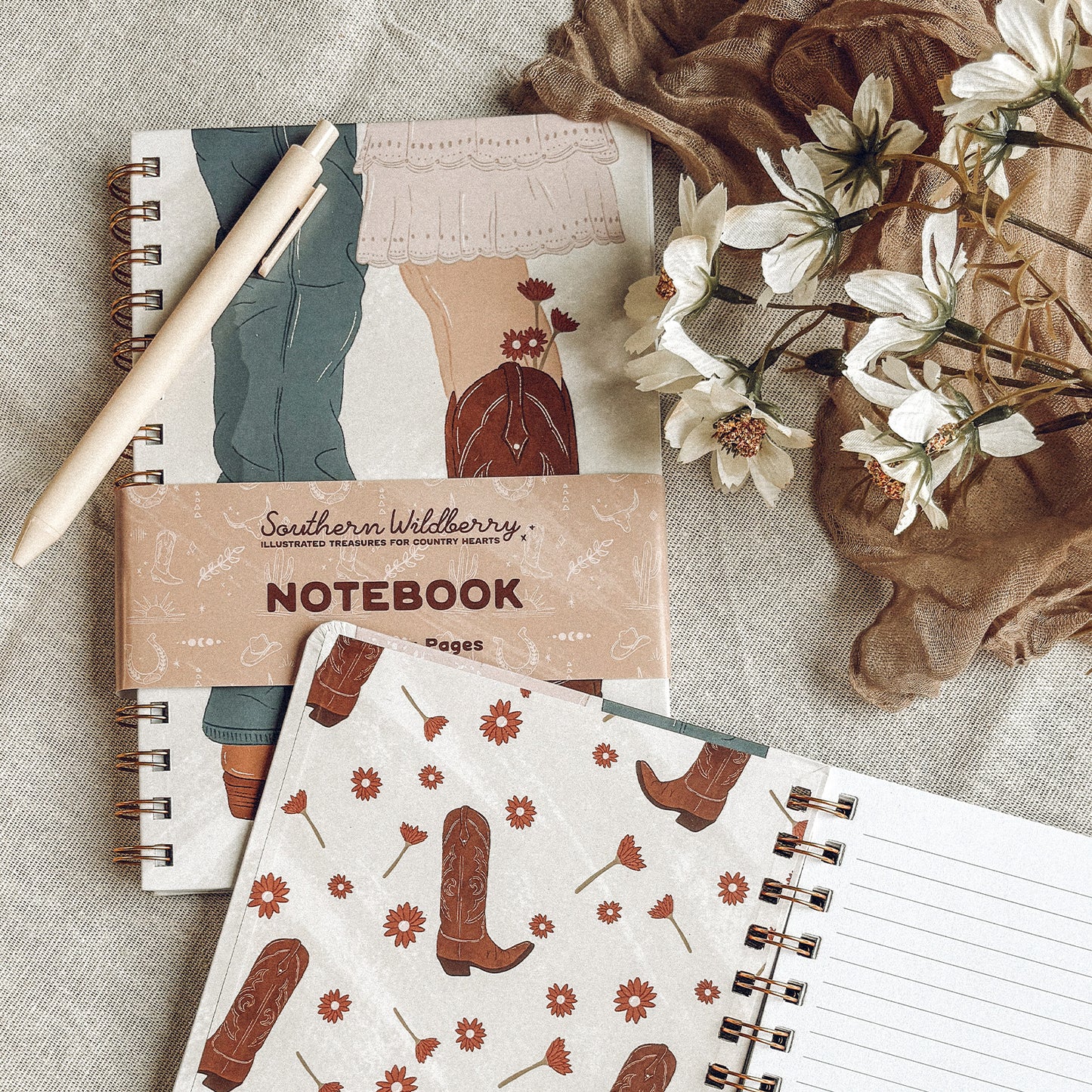 Cowboy Romance Spiral Hardback Notebook