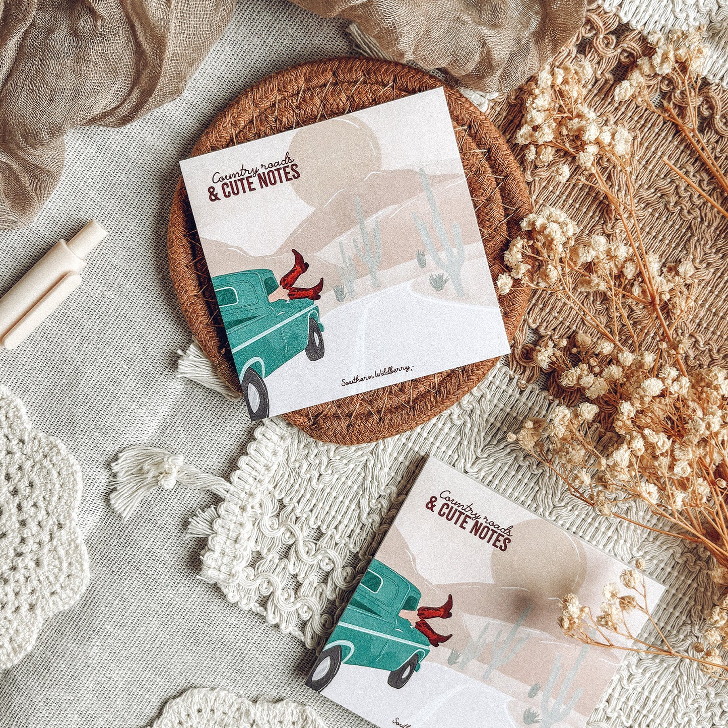 Country Roads And Cute Notes Sticky Notes