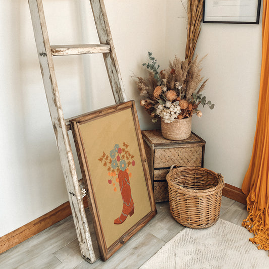 Cowboy Boots Of Gold Print