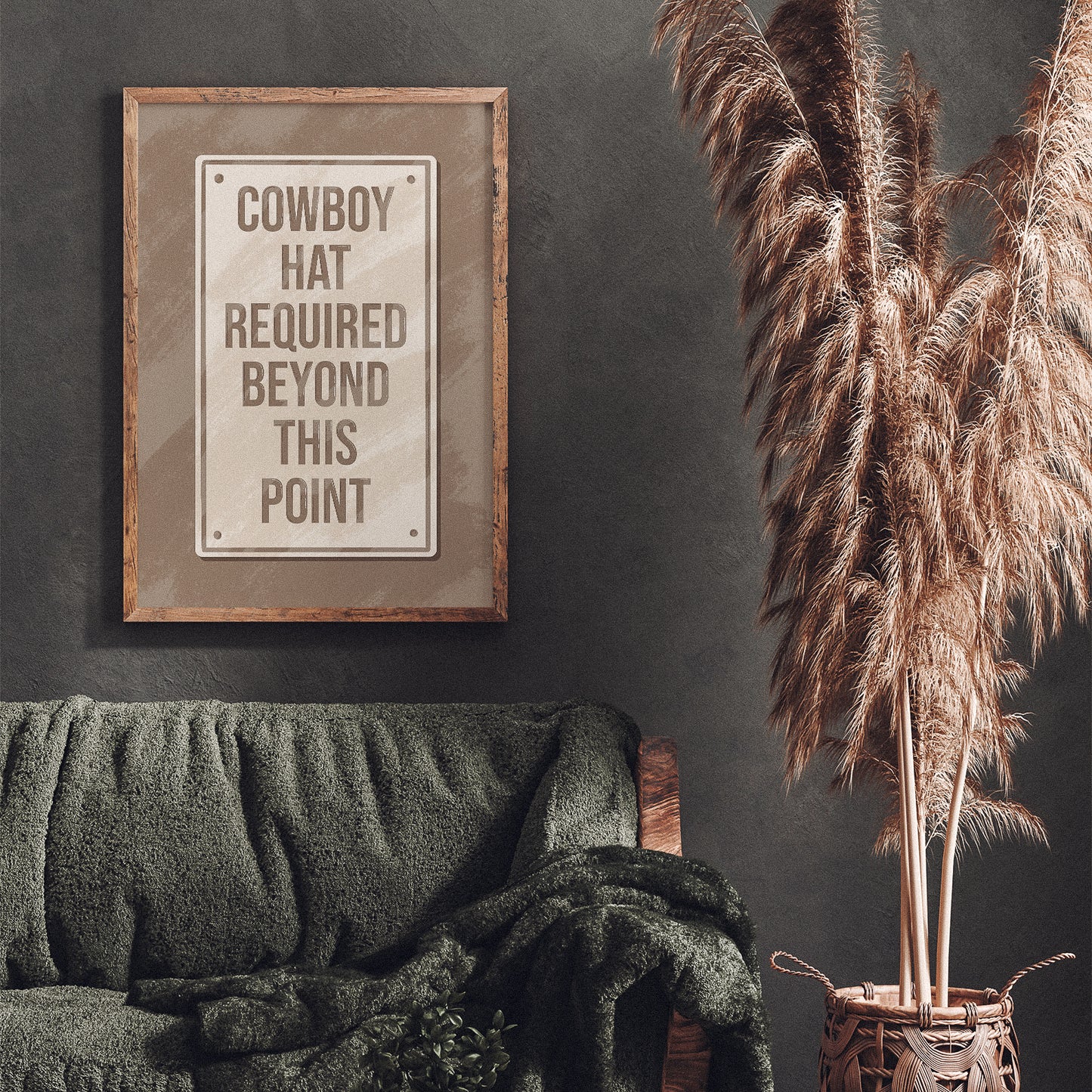 Cowboy Hat Required Beyond This Point Print