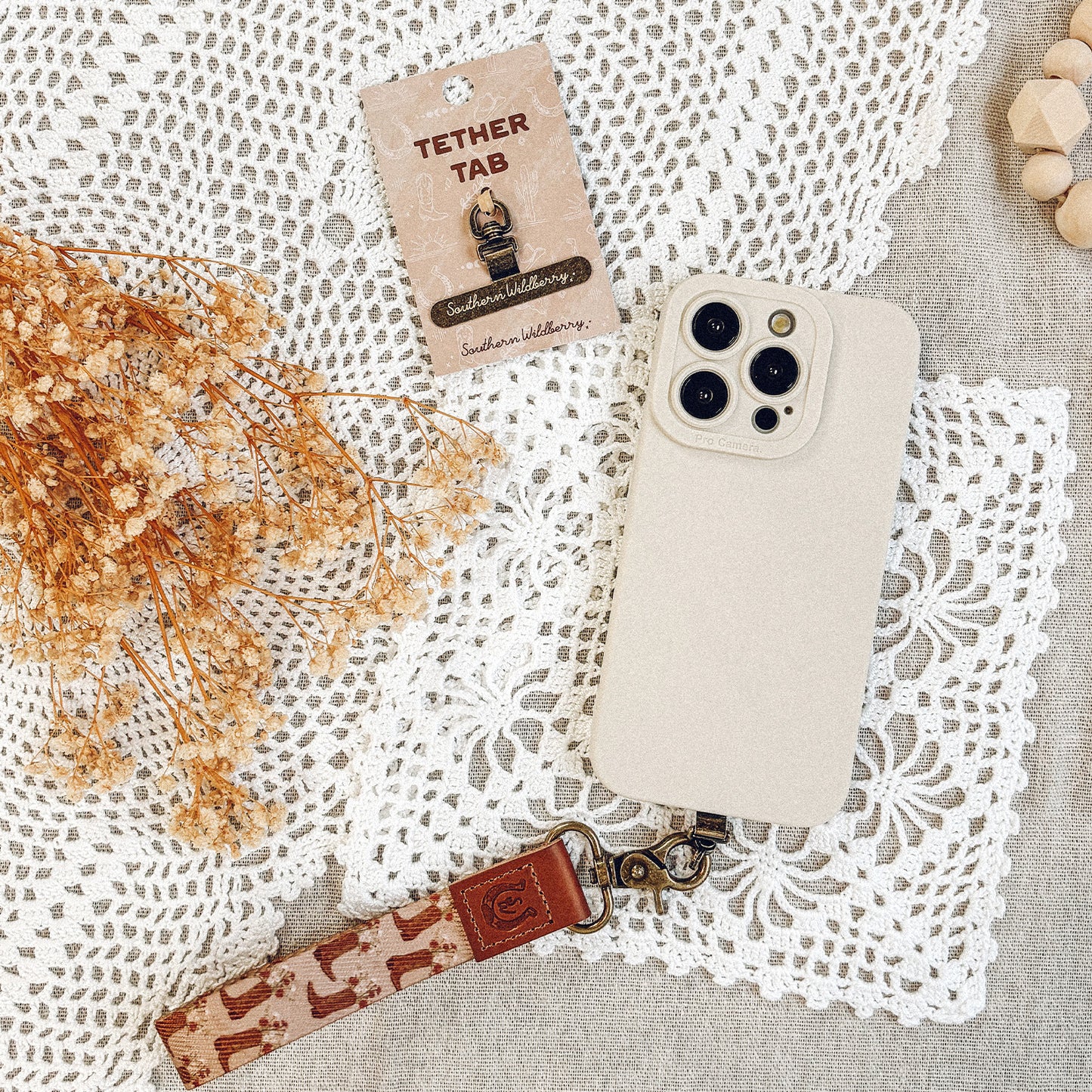 Cowboy Boots And Flowers Keychain Loop