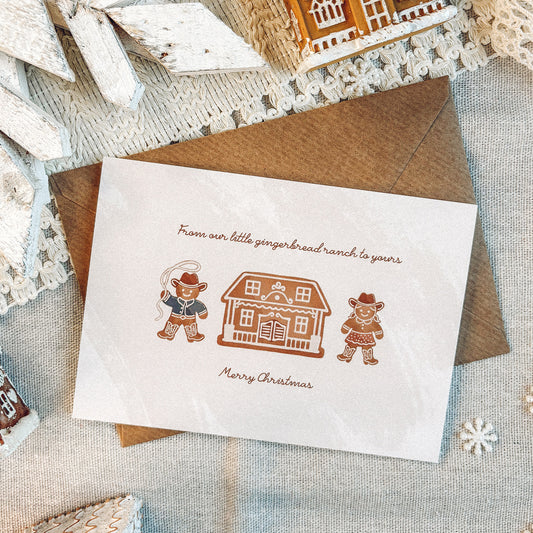 Gingerbread Ranch Christmas Greetings Card