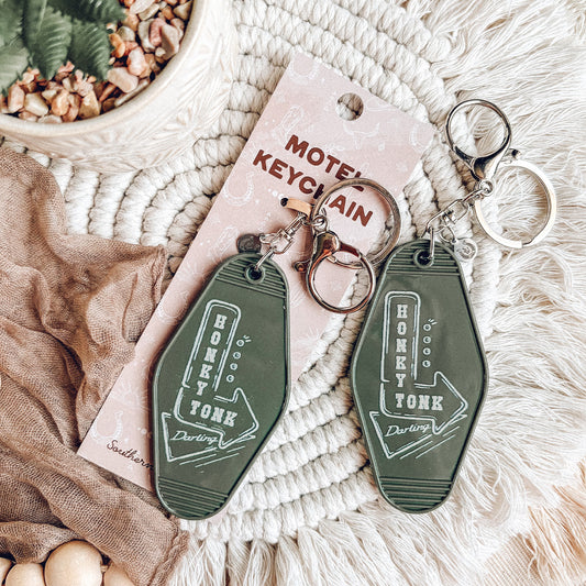 Honky Tonk Darling Motel Keychain