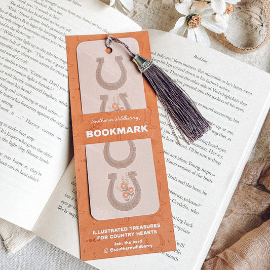 Lucky Horseshoe Tassel Bookmark