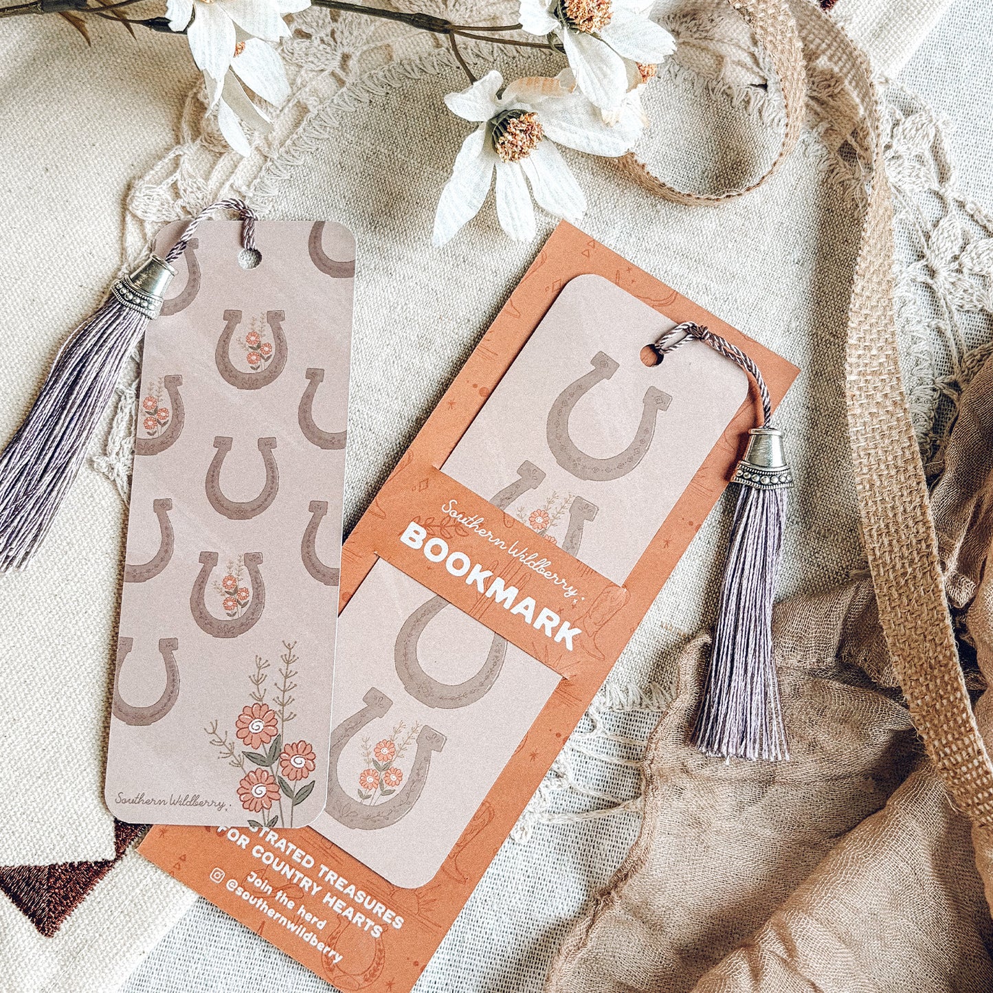 Lucky Horseshoe Tassel Bookmark