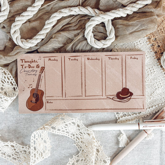Thoughts, To-Dos And Country Tunes DL Notepad