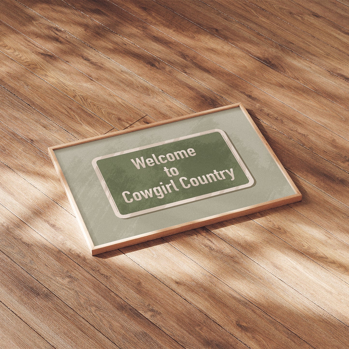 Welcome To Cowgirl Country Print