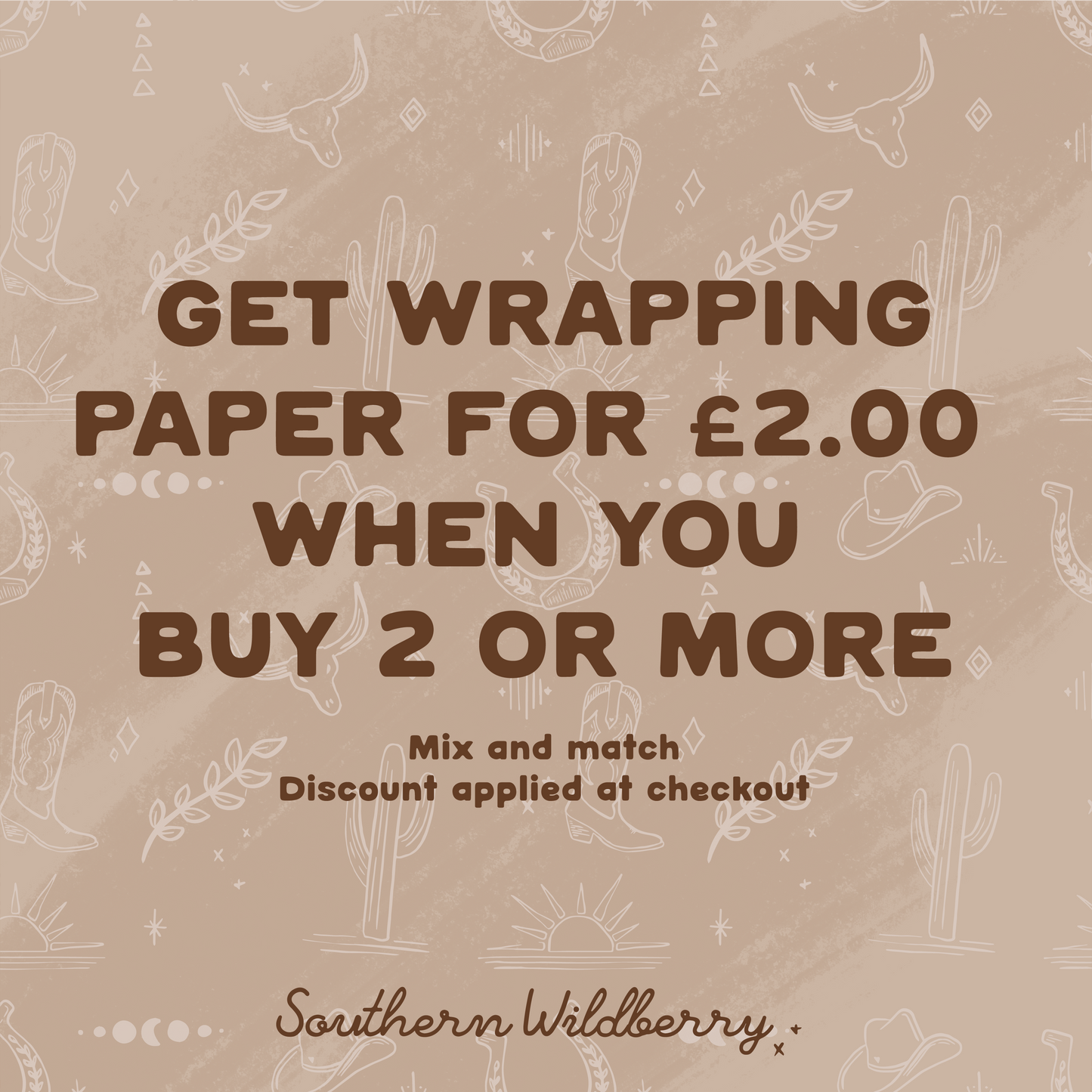 The Wild West Bakehouse Wrapping Paper Sheets