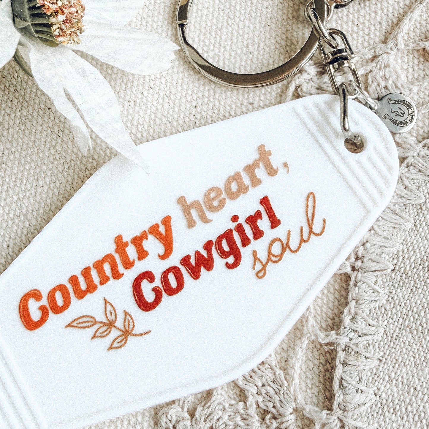 Country Heart Cowgirl Soul Motel Keychain