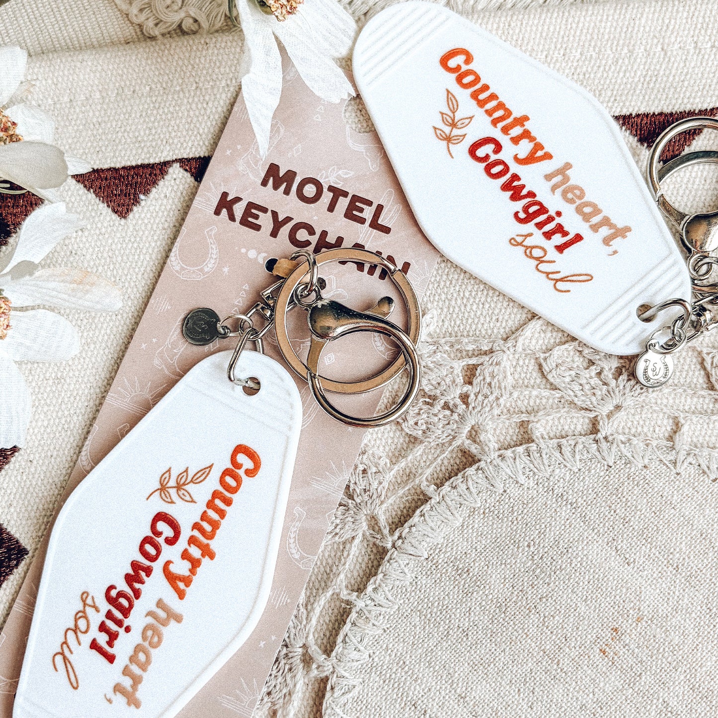 Country Heart Cowgirl Soul Motel Keychain