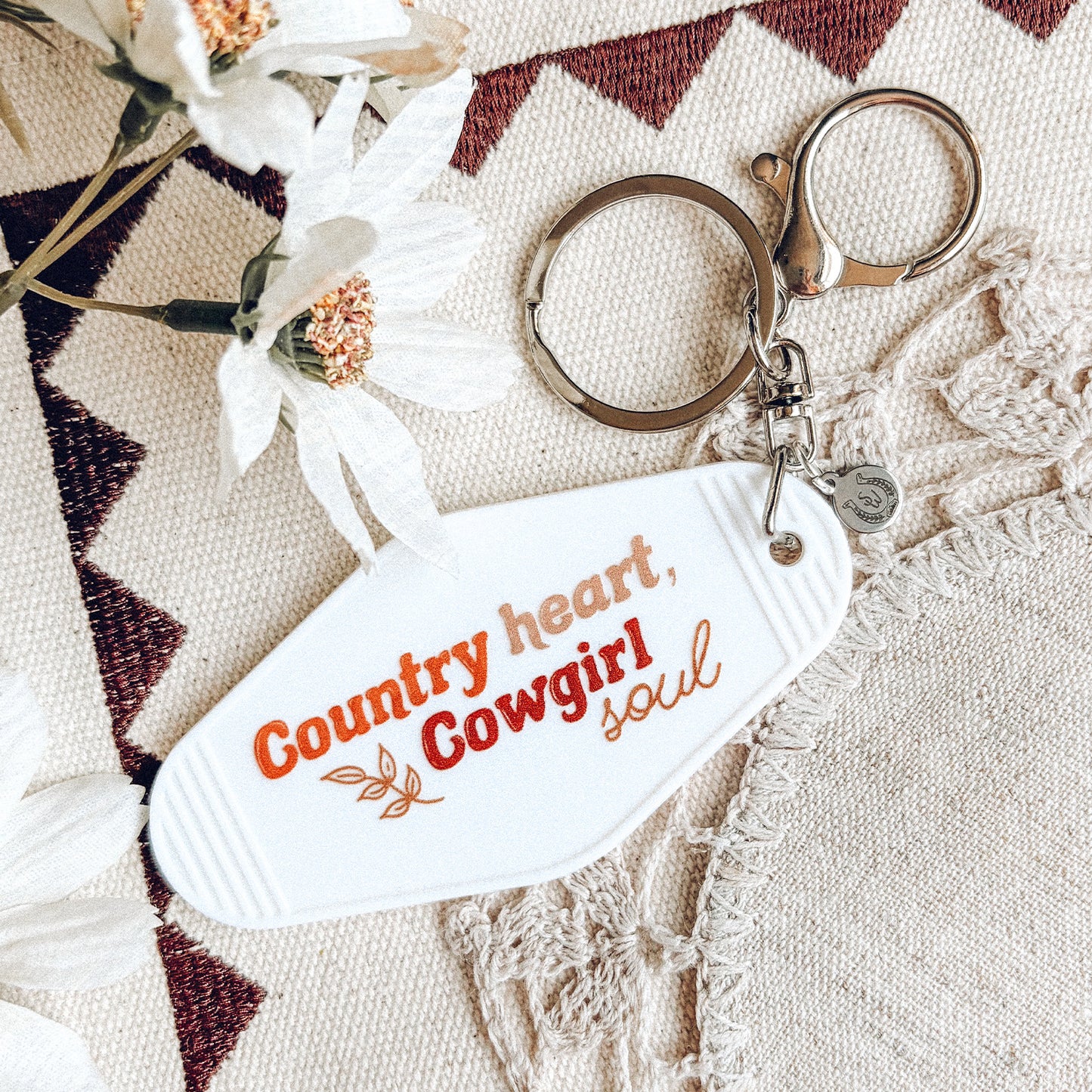 Country Heart Cowgirl Soul Motel Keychain