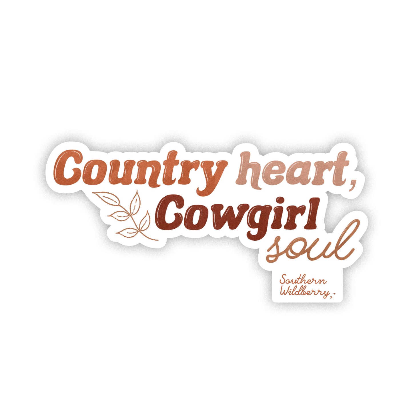 Country Heart Cowgirl Soul Sticker