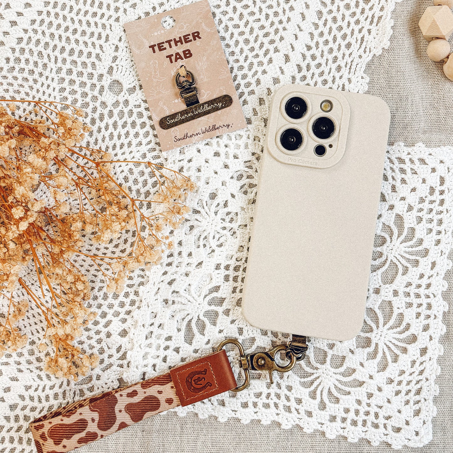 Cow Print Keychain Loop