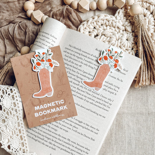 Cowboy Boot Magnetic Bookmark