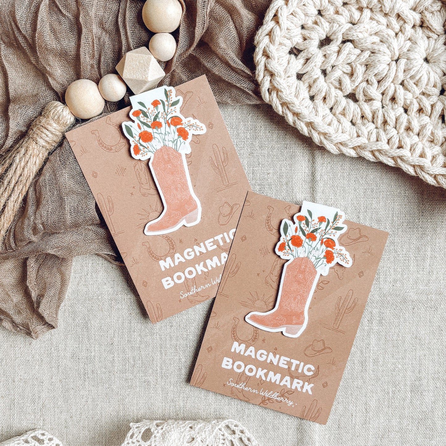 Cowboy Boot Magnetic Bookmark