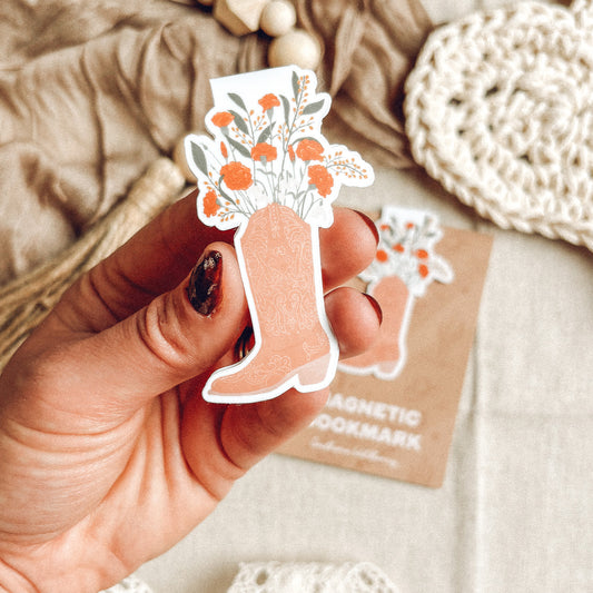 Cowboy Boot Magnetic Bookmark