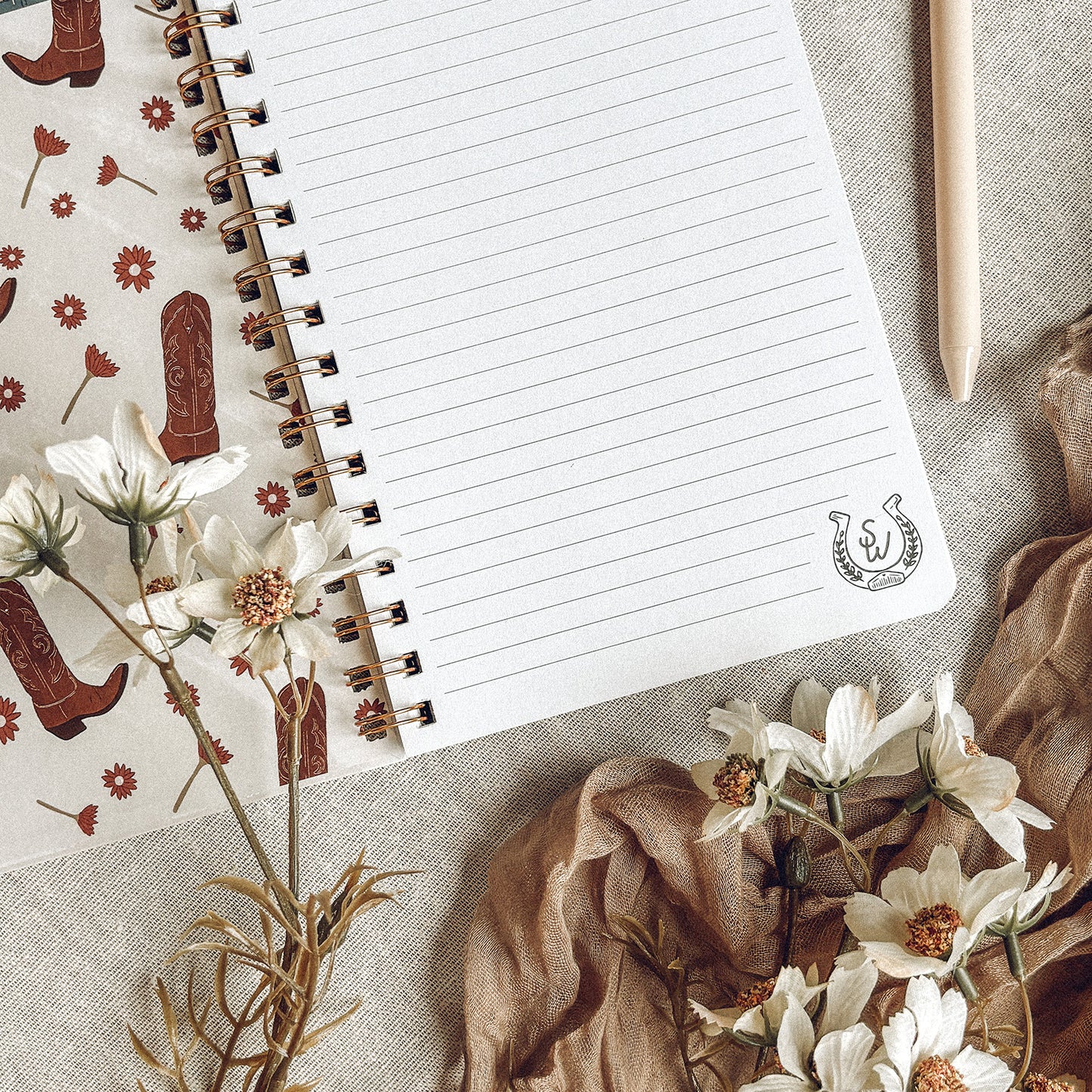 Cowboy Romance Spiral Hardback Notebook