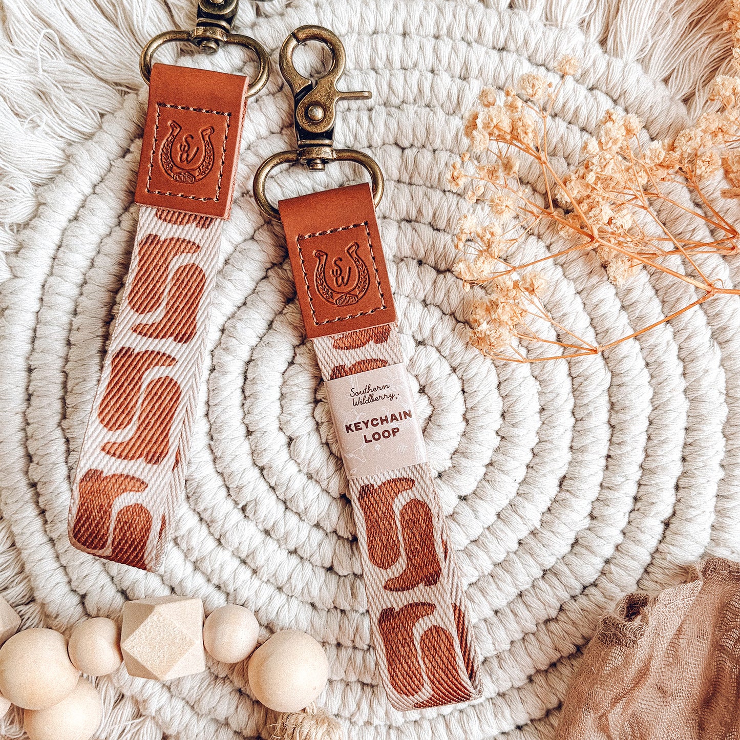 Cowboy Boots Keychain Loop