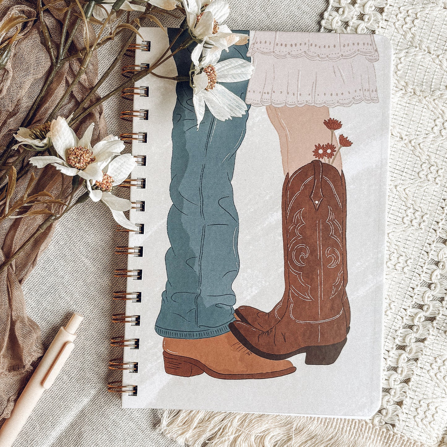Cowboy Romance Spiral Hardback Notebook
