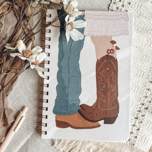 Cowboy Romance Spiral Hardback Notebook