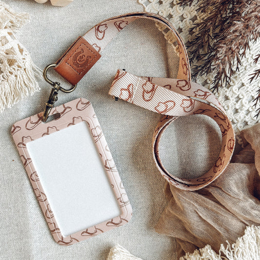 Cowboy Hats Lanyard With ID Card Holder