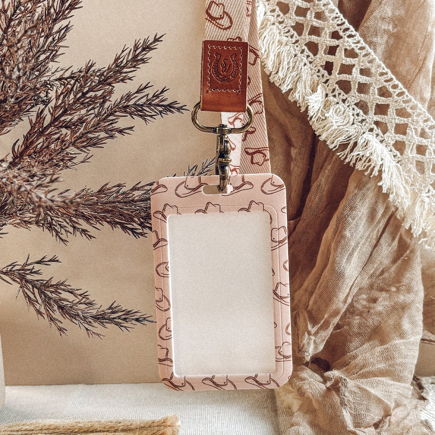 Cowboy Hats Lanyard With ID Card Holder