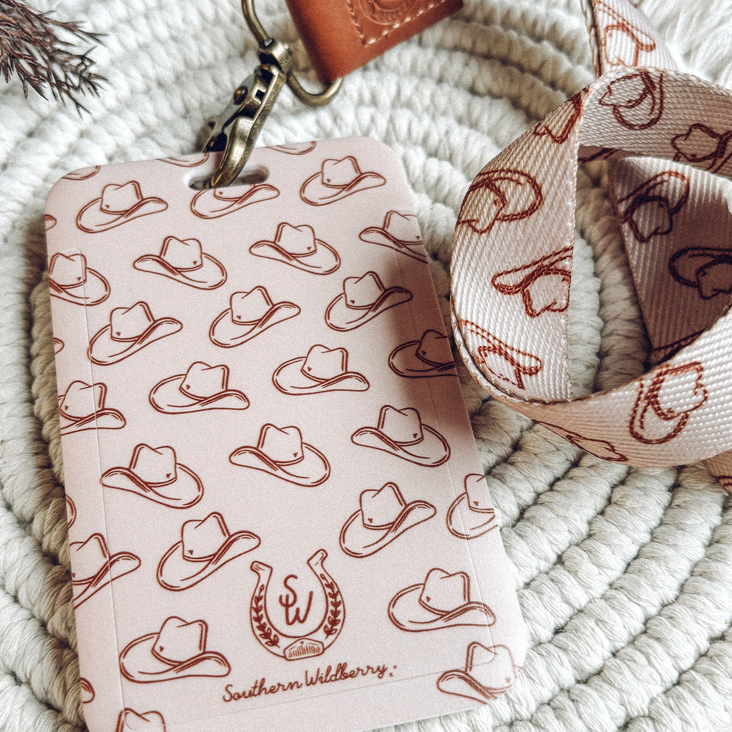 Cowboy Hats Lanyard With ID Card Holder