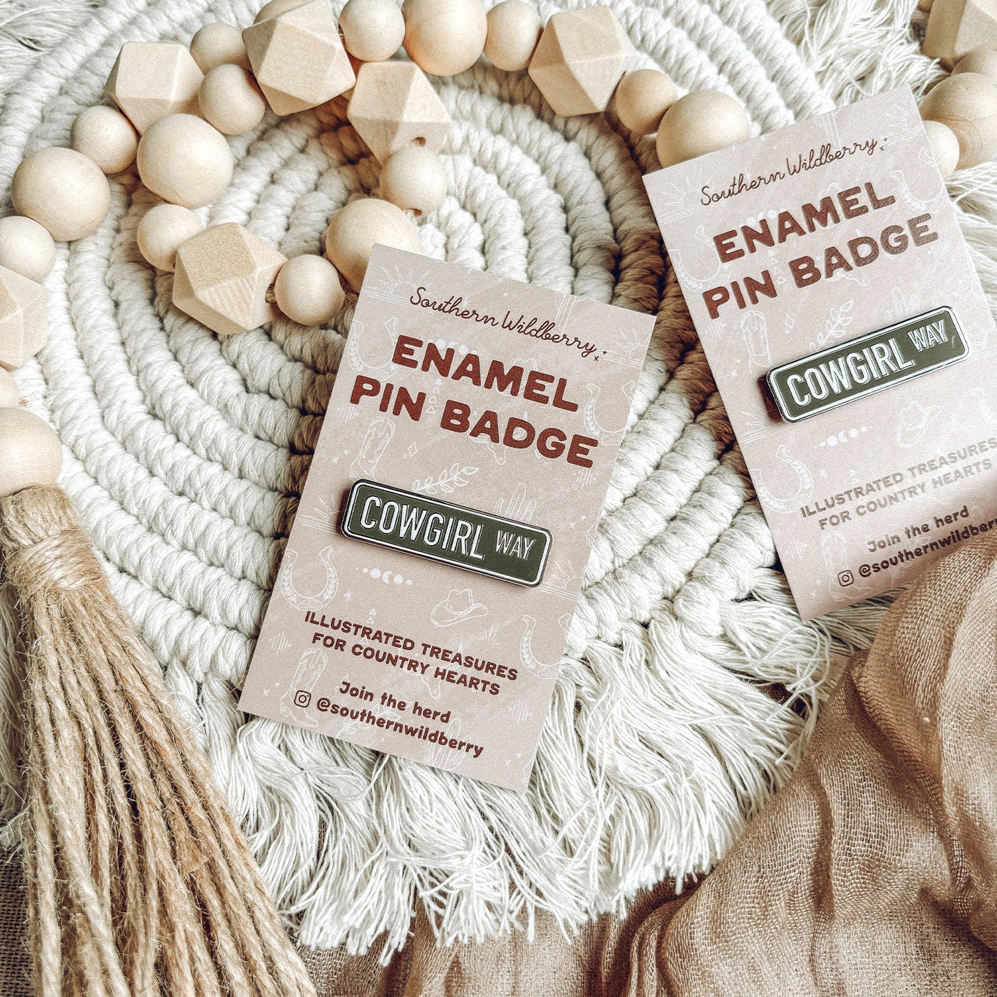 Cowgirl Way Hard Enamel Pin Badge