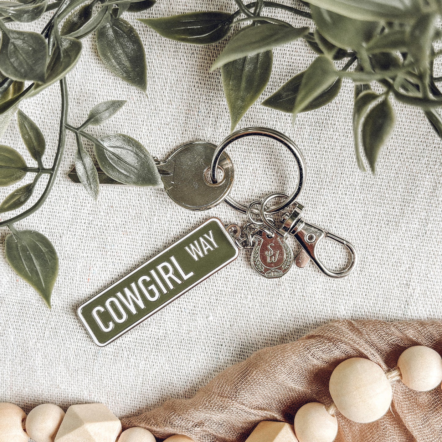 Cowgirl Way Enamel Keyring