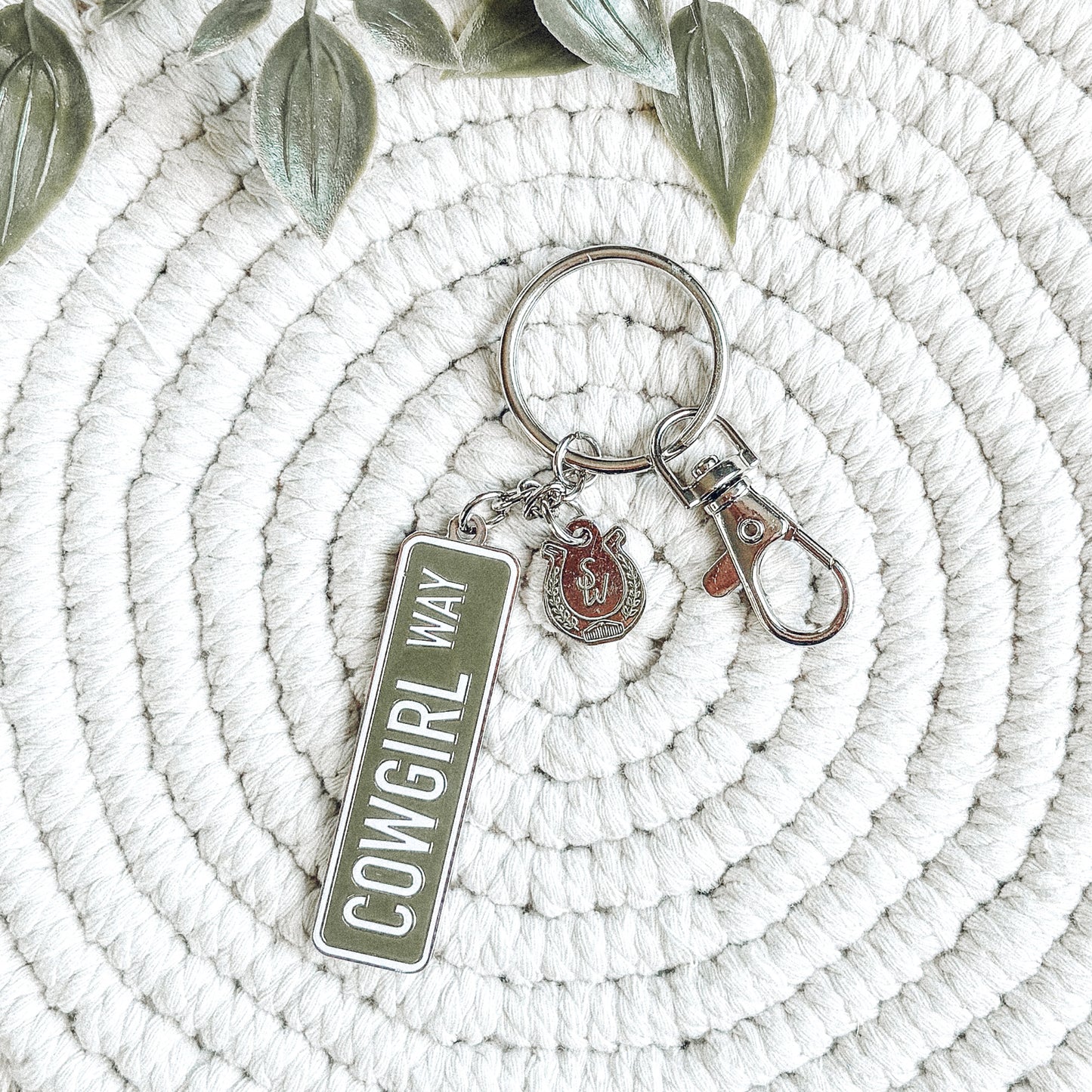 Cowgirl Way Enamel Keyring