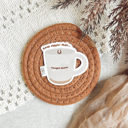 Cowgirl Brew Sticker