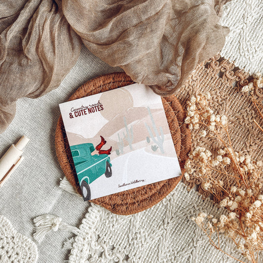 Country Roads And Cute Notes Sticky Notes