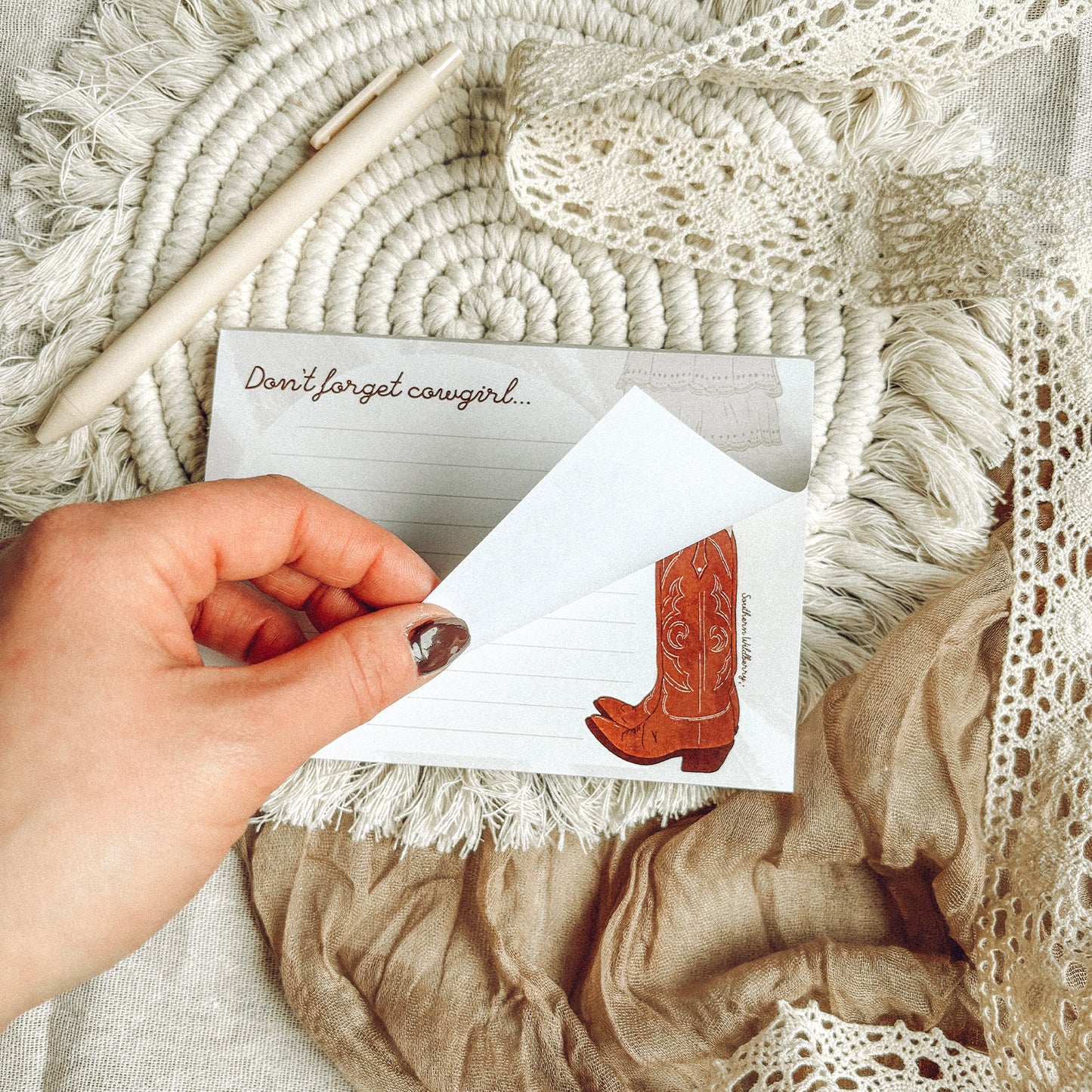 Don’t Forget Cowgirl A6 Notepad