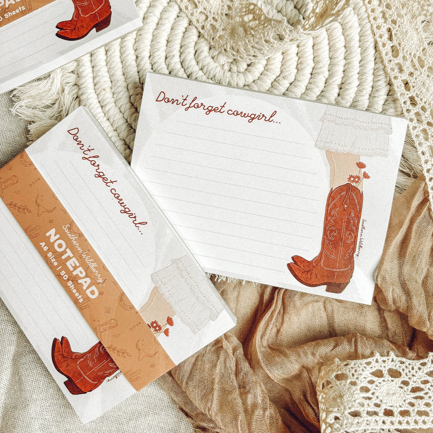 Don’t Forget Cowgirl A6 Notepad