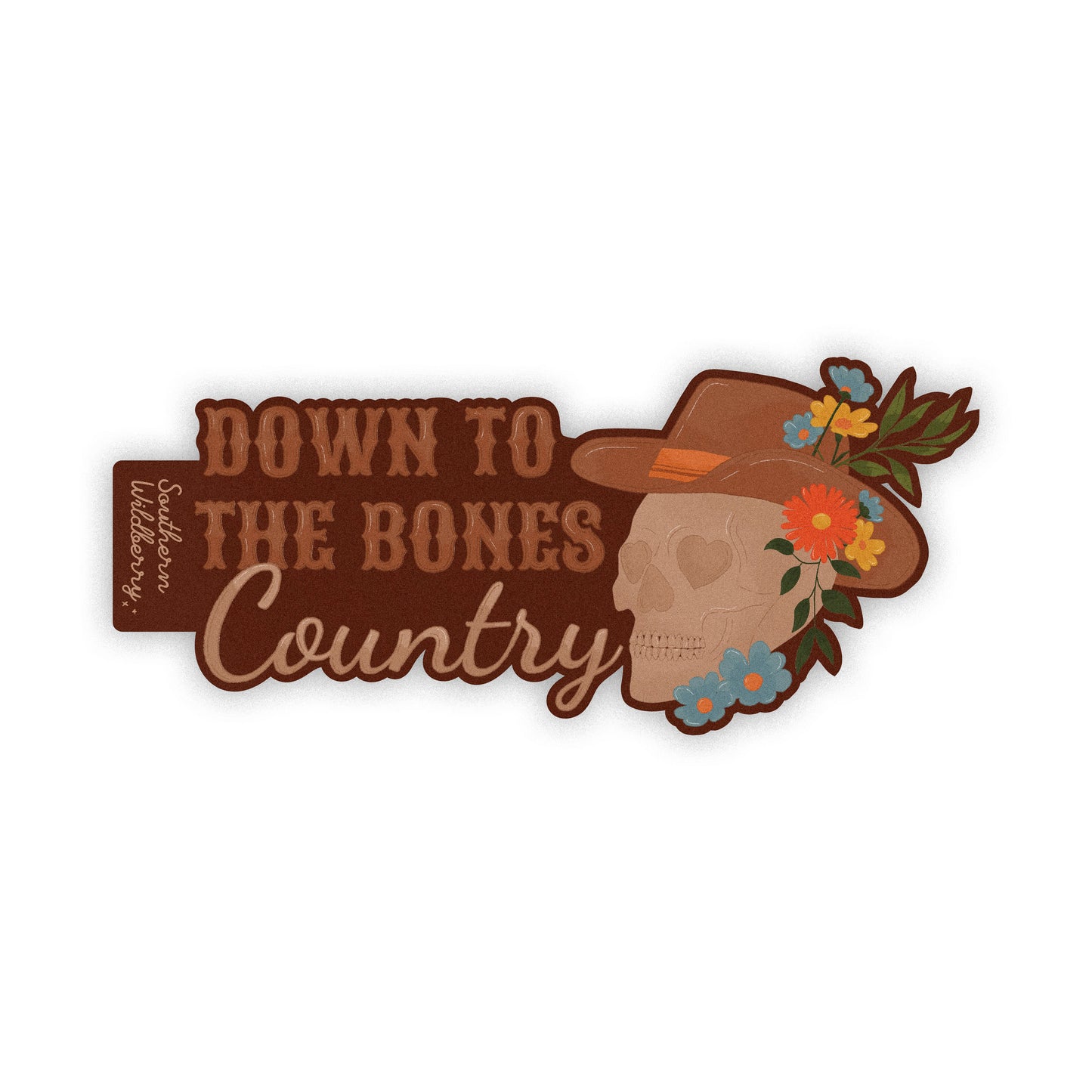 Down To The Bones Country Sticker
