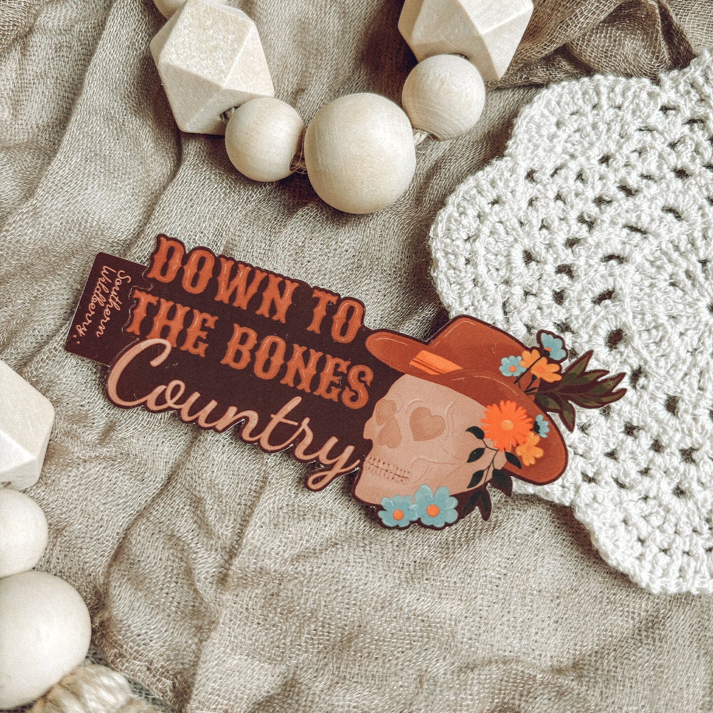 Down To The Bones Country Sticker