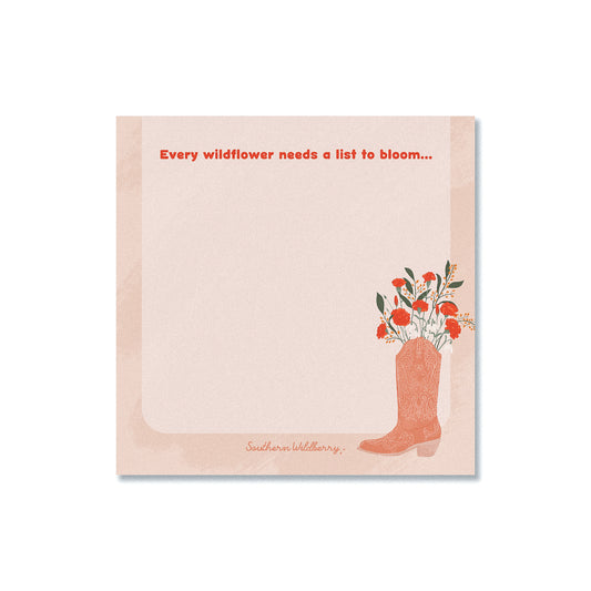 Every Wildflower Needs a List to Bloom Sticky Notes