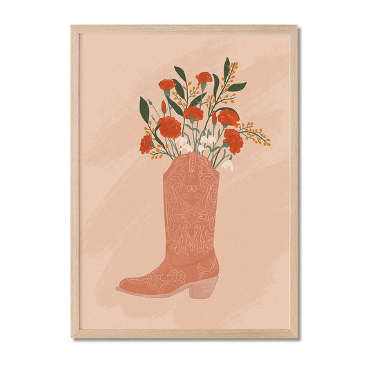 Foliage Cowboy Boots Print