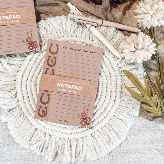 For Thoughts That Bloom A6 Notepad