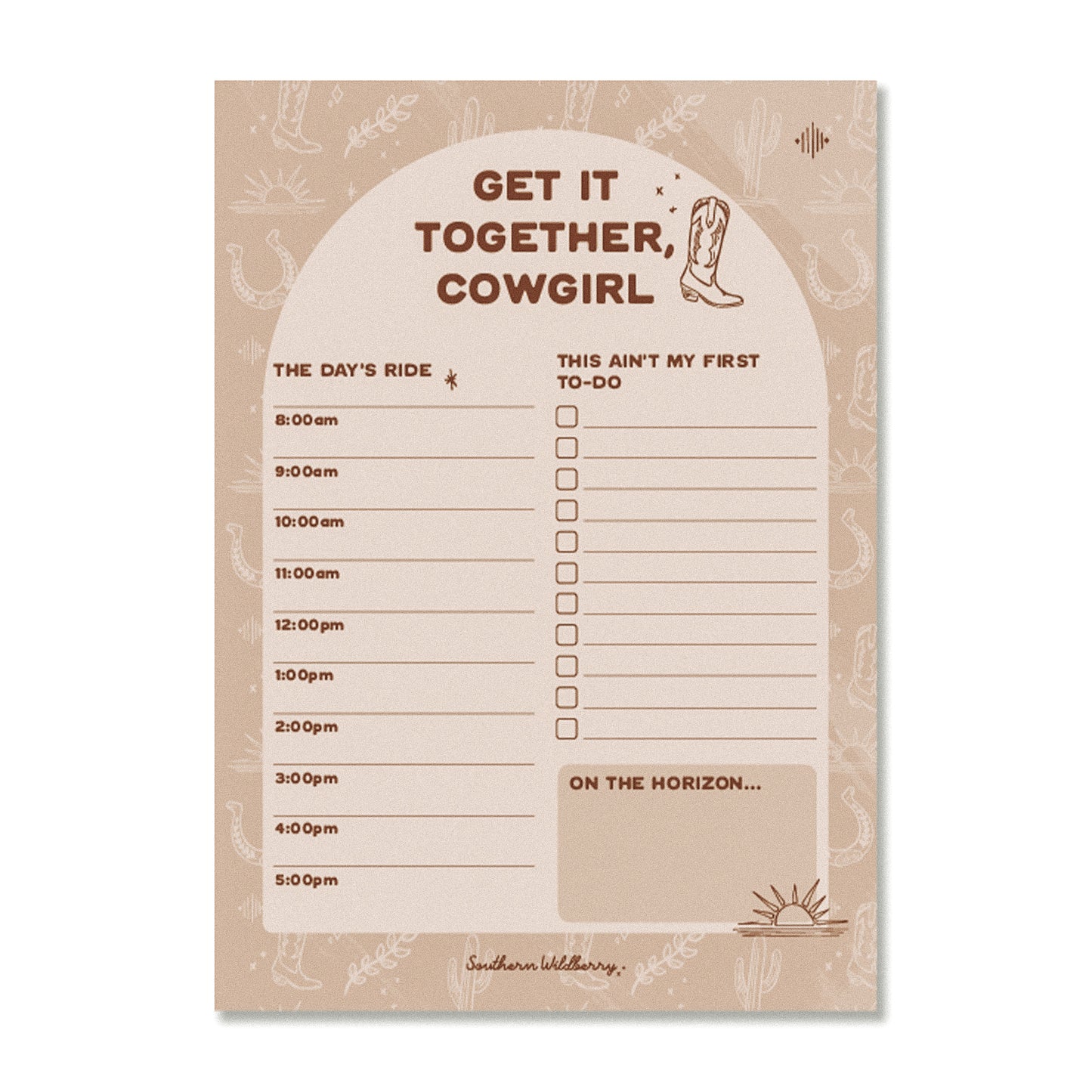 Get It Together Cowgirl A5 Notepad
