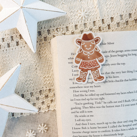 Gingerbread Cowgirl Magnetic Bookmark