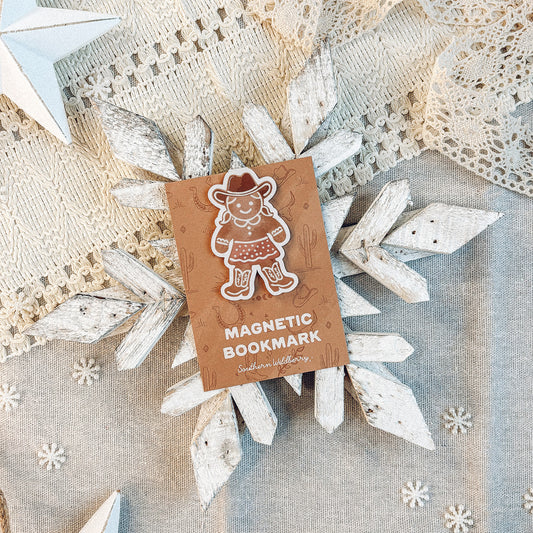 Gingerbread Cowgirl Magnetic Bookmark