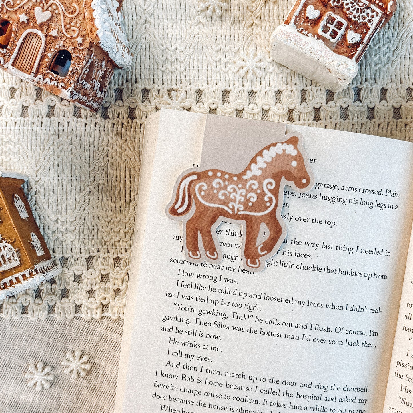 Gingerbread Horse Magnetic Bookmark
