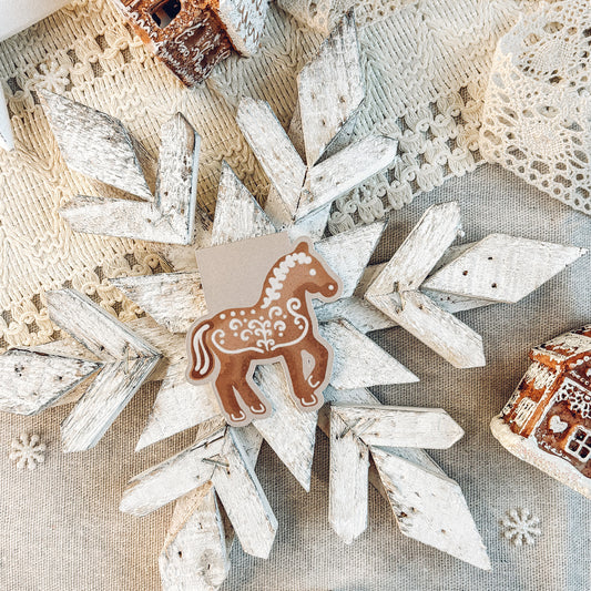 Gingerbread Horse Magnetic Bookmark
