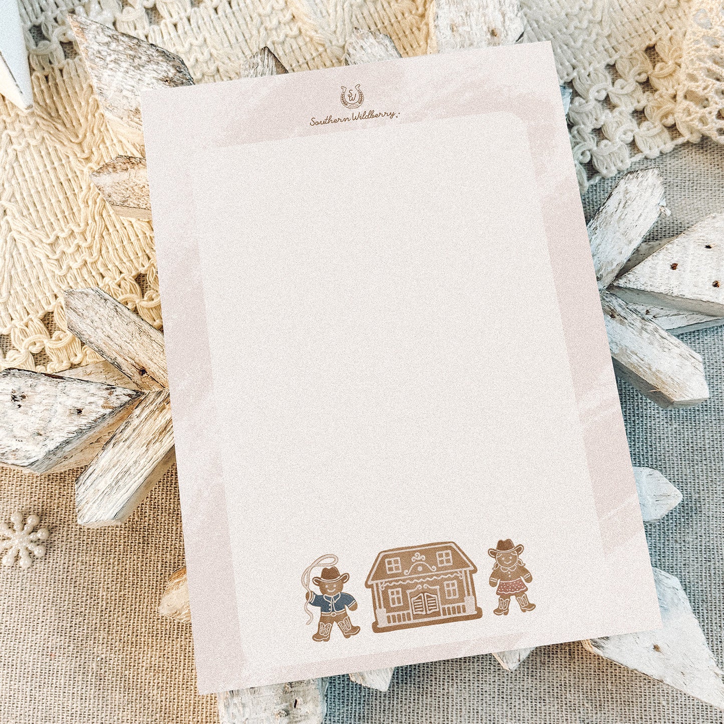 Gingerbread Ranch A6 Notepad