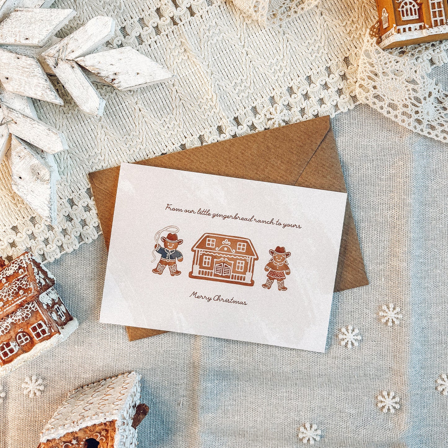 Gingerbread Ranch Christmas Greetings Card