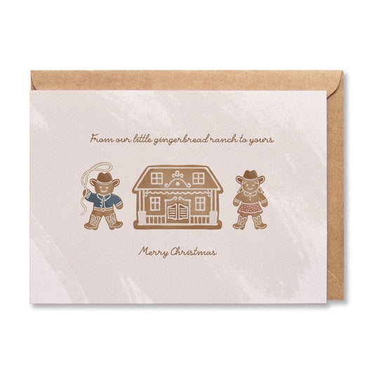 Gingerbread Ranch Christmas Greetings Card