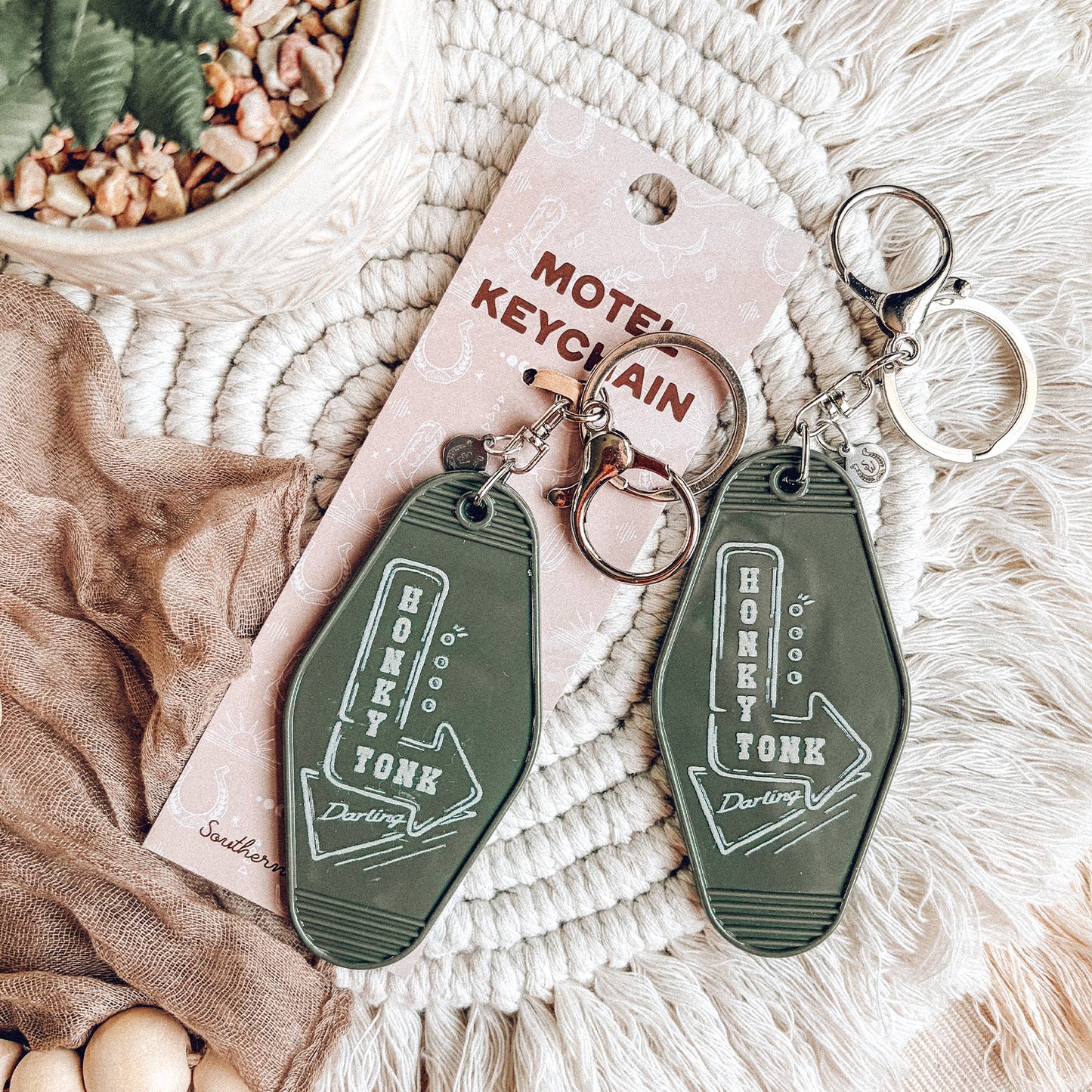 Honky Tonk Darling Motel Keychain