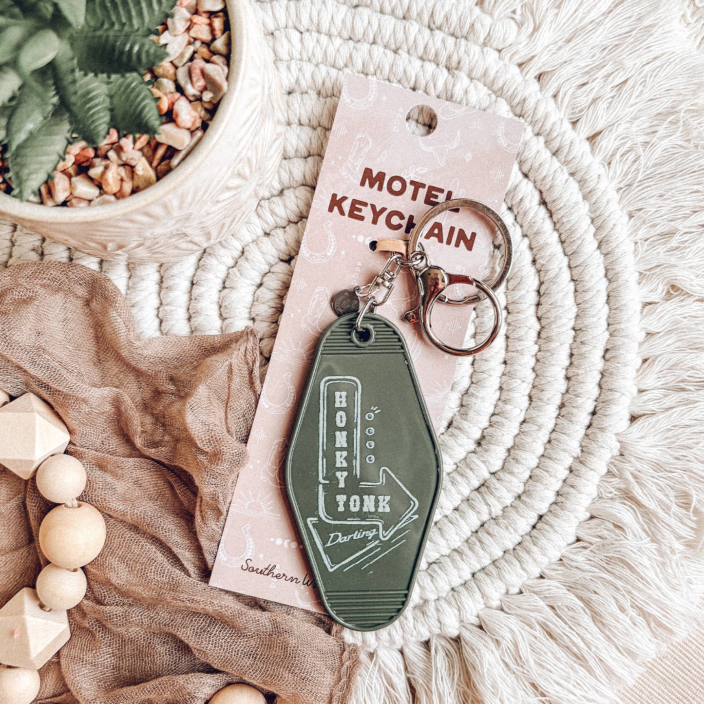 Honky Tonk Darling Motel Keychain